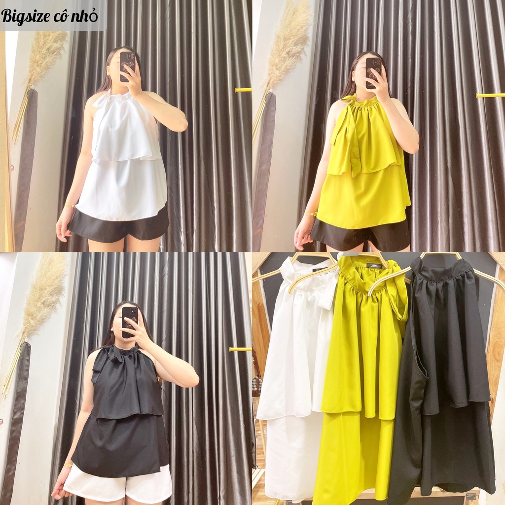 Áo Sơ Mi Nữ Bigsize Tầng Dễ Thương Mặc Đi Biển,Đi Chill Cực Xinh MÃ AT12