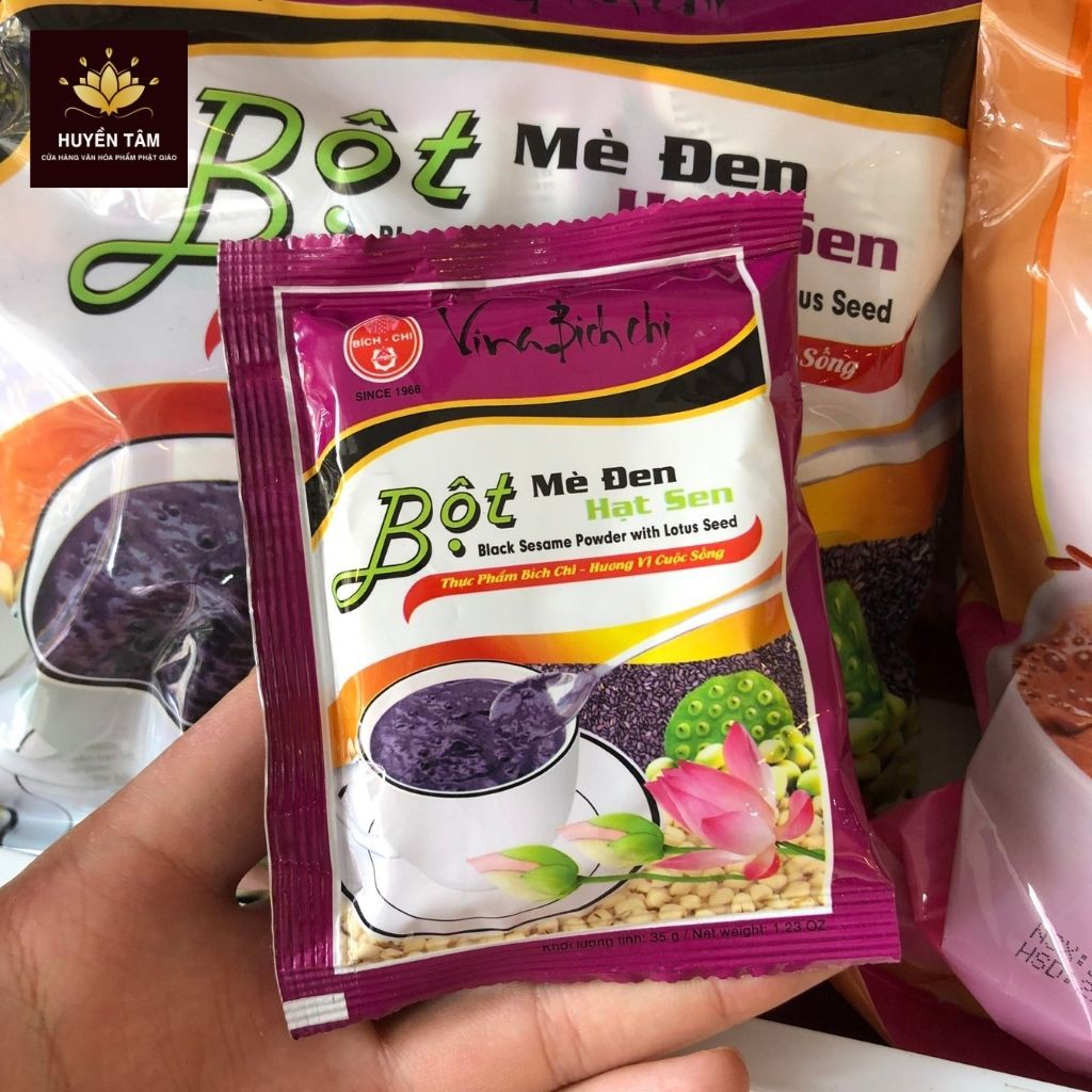 [RẺ VÔ ĐỊCH] Bột mè đen hạt sen Bích Chi 350gr nguyên chất hương vị thơm ngon giàu dinh dưỡng | BigBuy360 - bigbuy360.vn