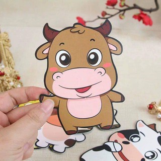 Bao lì xì 2021 Tân Sửu Hoạt Hình Chibi Đủ loại Bìa Cứng Chuẩn loại 1, lớn Dày và chắc chắn