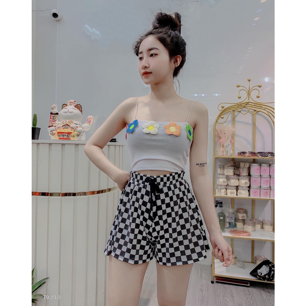 [HOT] Set Nữ Áo Hai Dây Nơ Siêu To + Quần Suông Ống Rộng Dập Ly Thiết Kế Trẻ Trung Tôn Dáng Siêu Xinh XQ253211