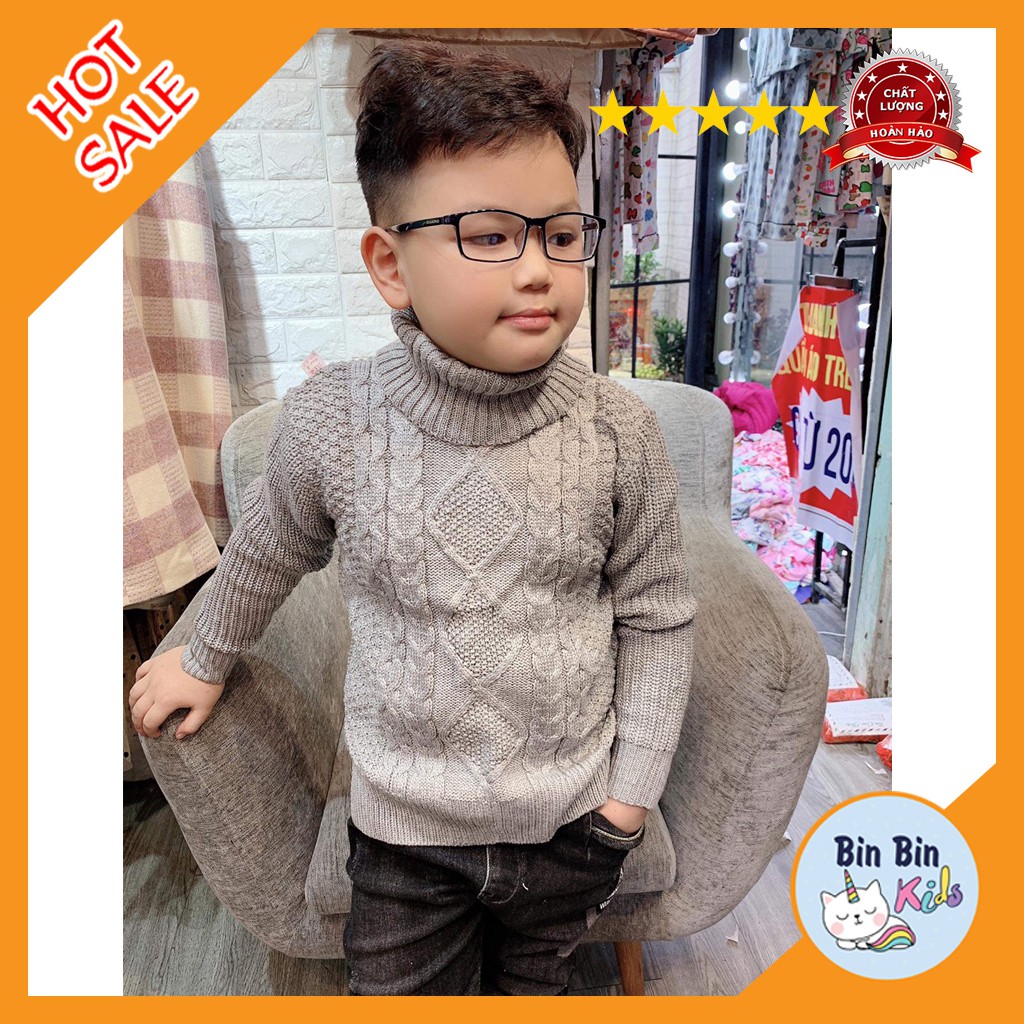 Áo Len Cao Cấp Cho Bé Trai Từ 3 Đến 9 Tuổi_Áo Len Dệt Thừng Siêu Đẹp_Giúp Giữ Nhiệt, Giữ Ấm Cực Tốt_Hàng Có Sẵn