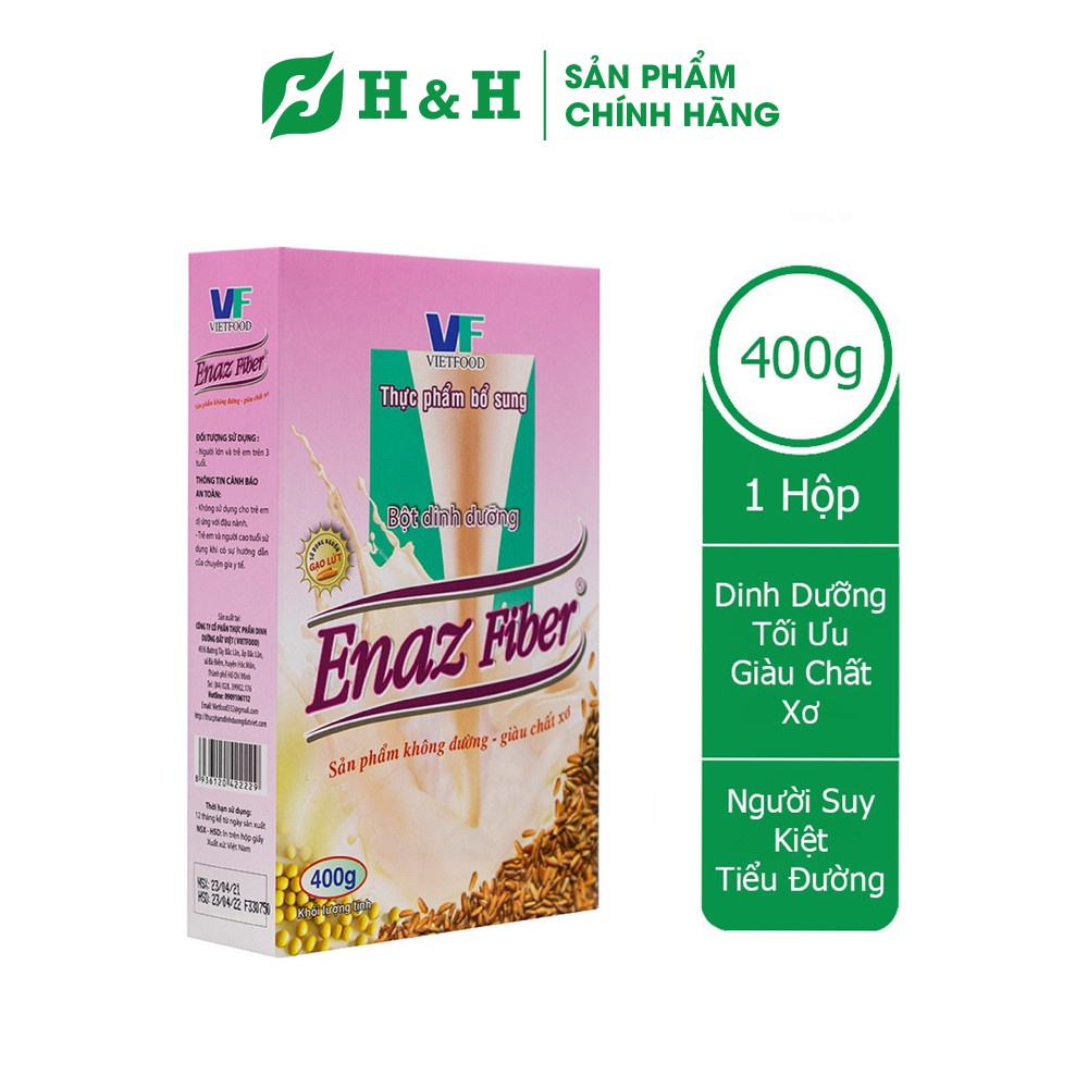 Bột dinh dưỡng ENAZ FIBER dinh dưỡng tối ưu cho người ăn chay, tiểu đường - 400G