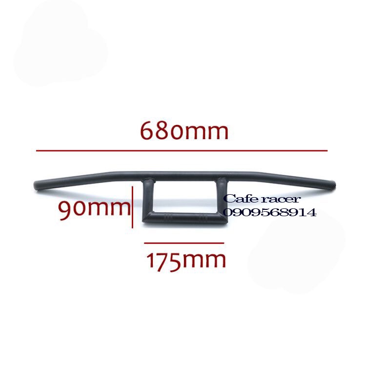 Ghi đông cao vuông 22mm dài 680mm CG125 GD110 YB125 Husky125 Win EN150