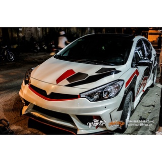 Tem họa tiết xe Cerato Cube Racing - Tem họa tiết ô tô Kia, tem dán sườn xe thể thao