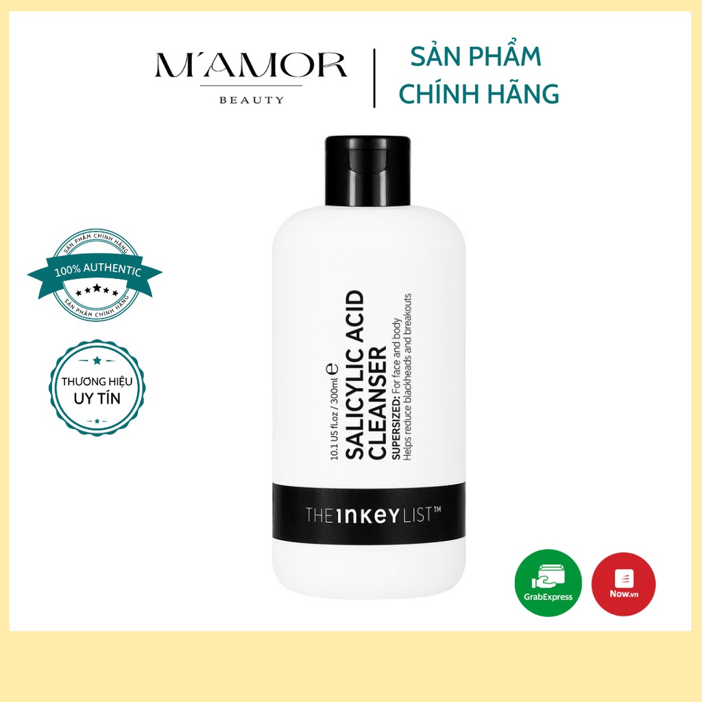 Sữa rửa mặt làm sạch, kháng mụn Salicylic Acid Cleanser The Inkey List 150ml (Bill Mỹ)