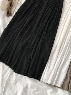 Chân váy Midi nhăn Vintage