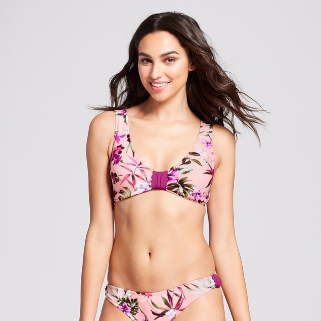 Bikini hai mảnh nữ đẹp hoa tre top floral sang chảnh, SPF50+ UV100 protect chống nóng bảo vệ da VNXK XHI17 | BigBuy360 - bigbuy360.vn