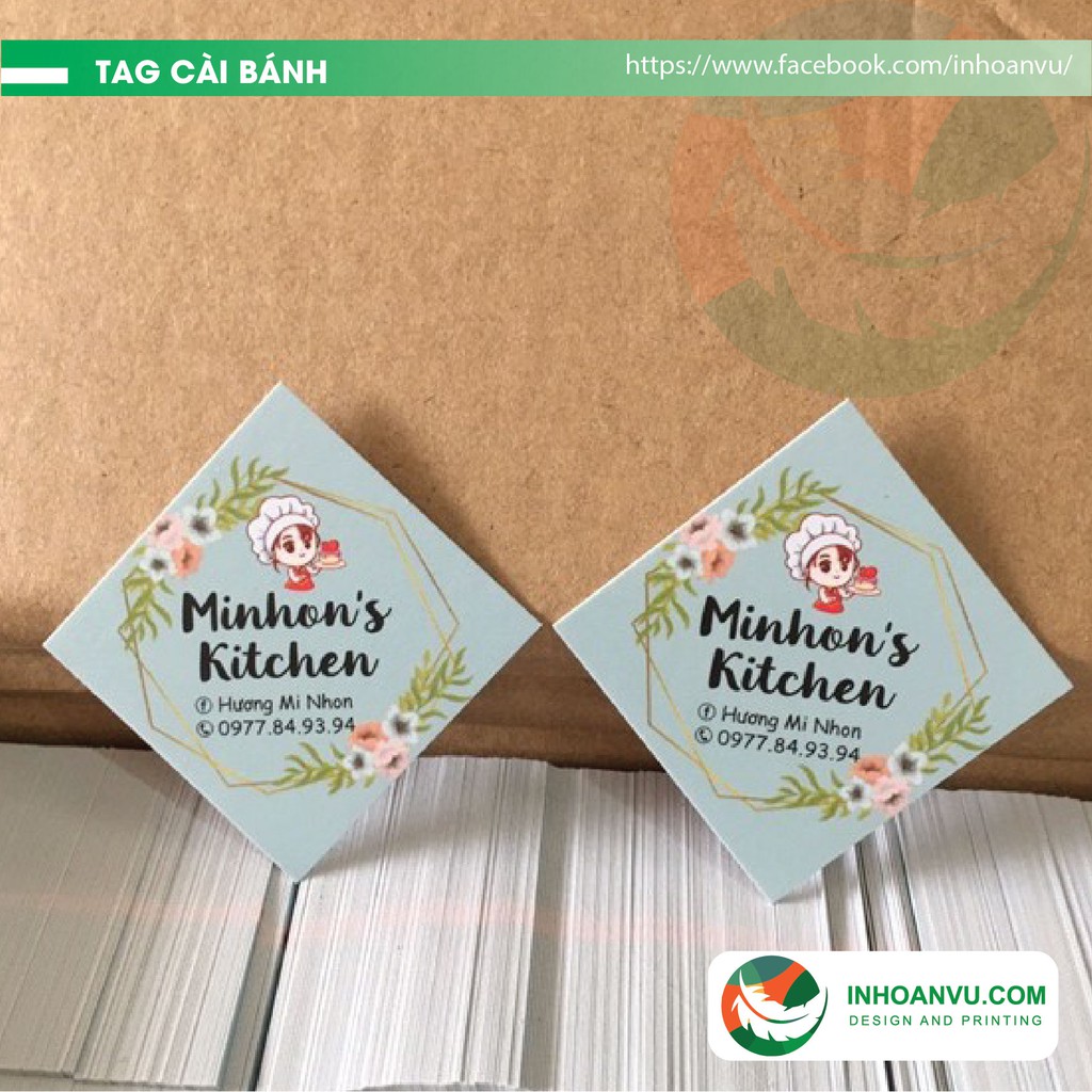 1000 TAG CÀI BÁNH NGỌT 5X5CM - IN THEO YÊU CẦU - THIẾT KẾ RIÊNG