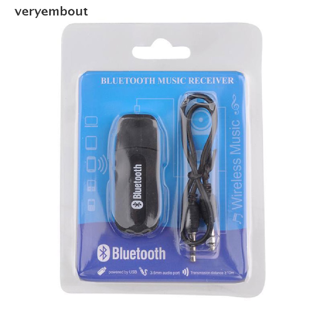 【ut】 Tereo 3.5 Bluetooth Receiver Wireless For Car Music Audio Blutooth Adapter 3.5mm .