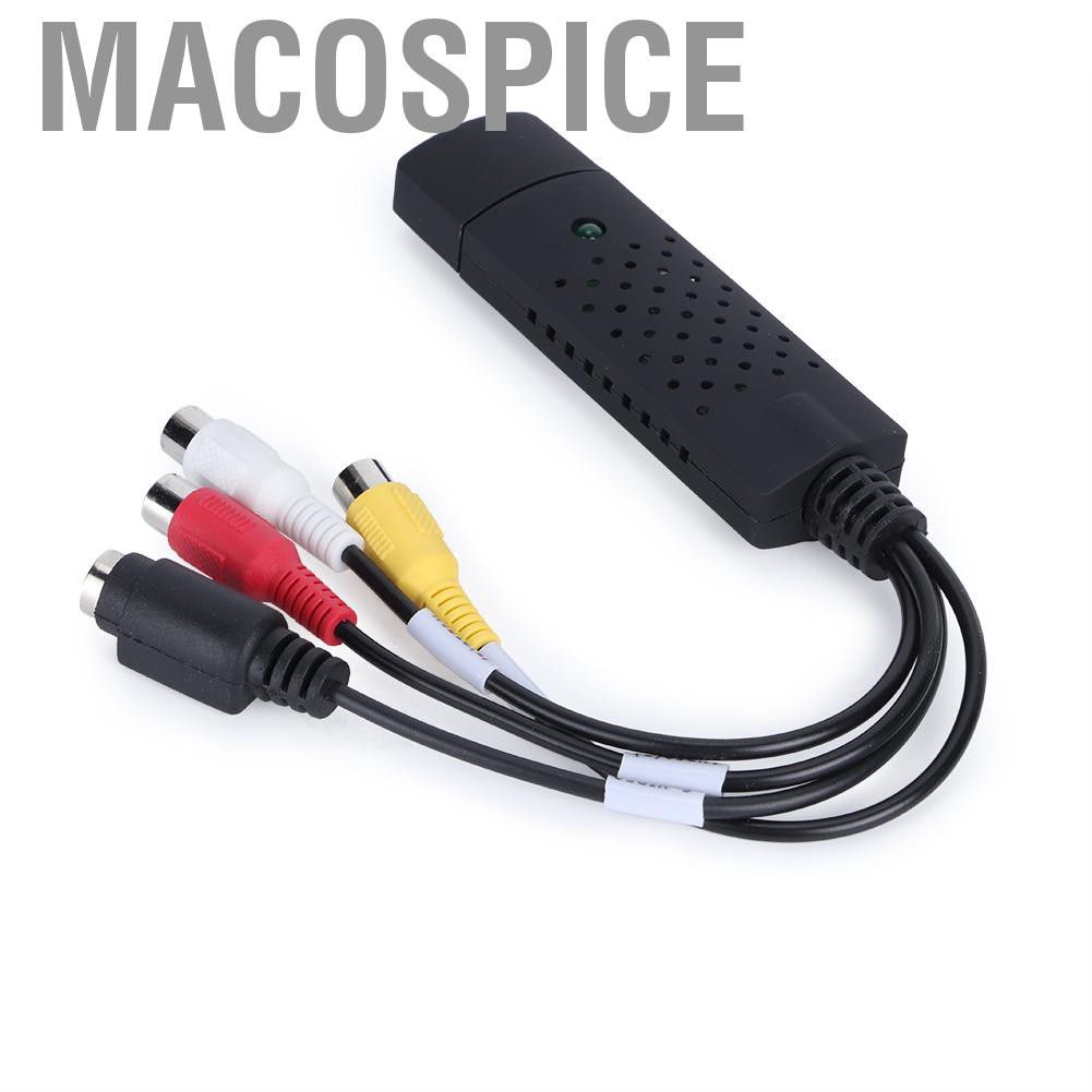 Cáp Chuyển Đổi Từ Macospice Cổng Usb 2.0 Sang 3 Rca Audio S-Video Tv Dvd Vhs Rw