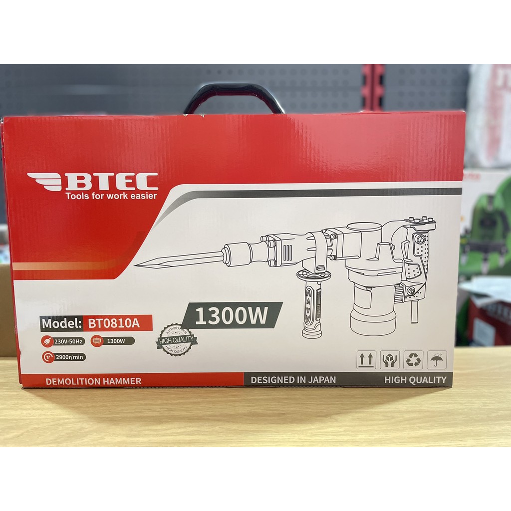 Máy Đục Bê Tông,17 Ly Btec 0810A, Công Suất 1300W