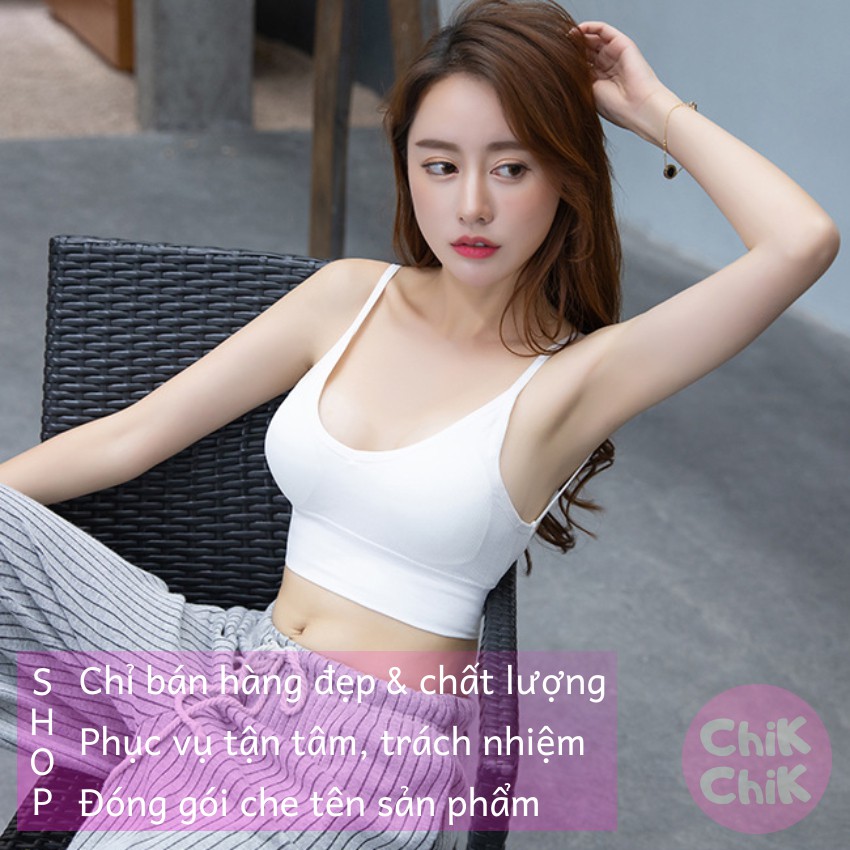 Áo hở lưng chữ U thun len tăm - ChikChik AL005