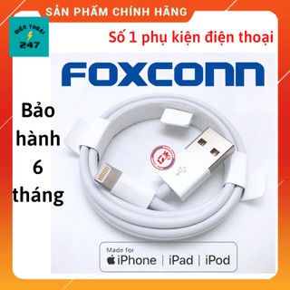 Cáp sạc iphone sạc nhanh loại 8ic, cáp sạc Foxcon, không lo cháy chip, dây siêu bền [BẢo hành 6 tháng]