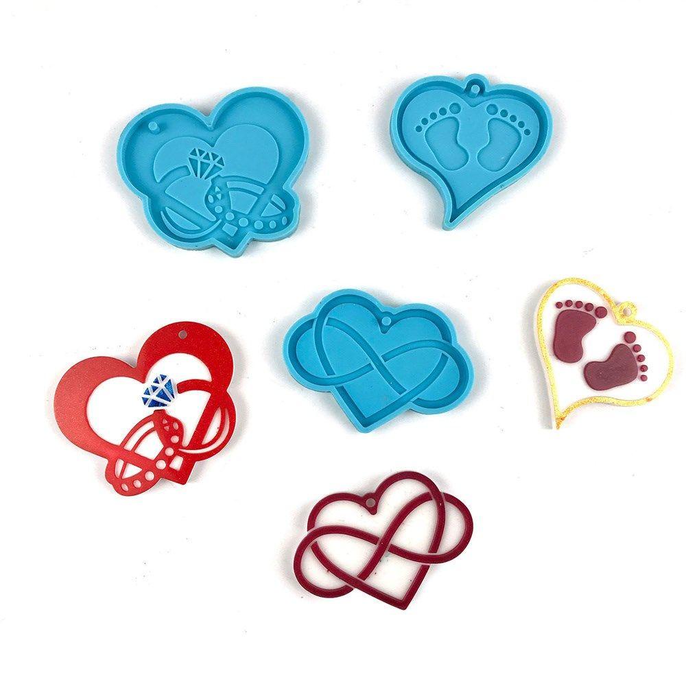 .Khuôn Silicone Làm Bánh Kẹo Hình Trái Tim