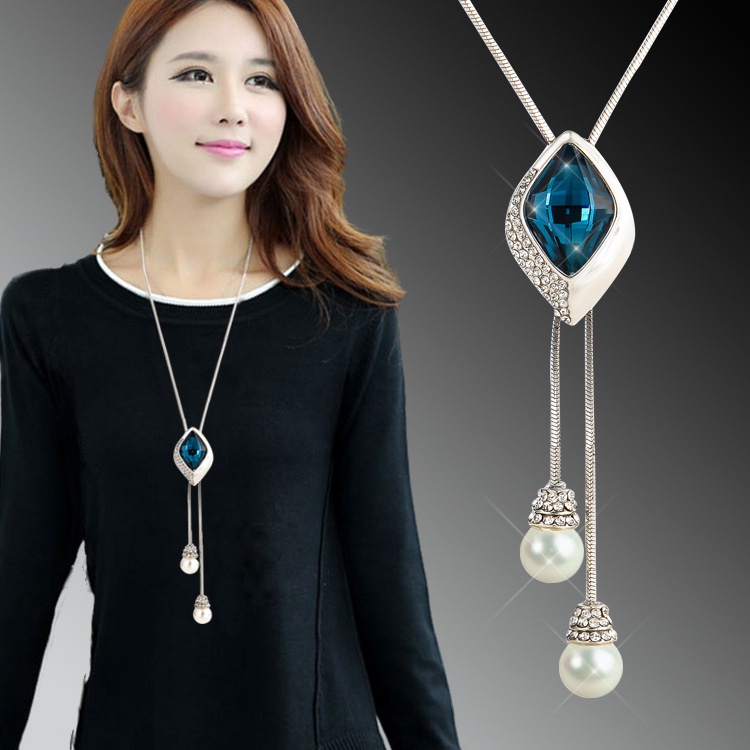 Vòng cổ ETRENDY bằng hợp kim dáng dài tua rua xinh xắn