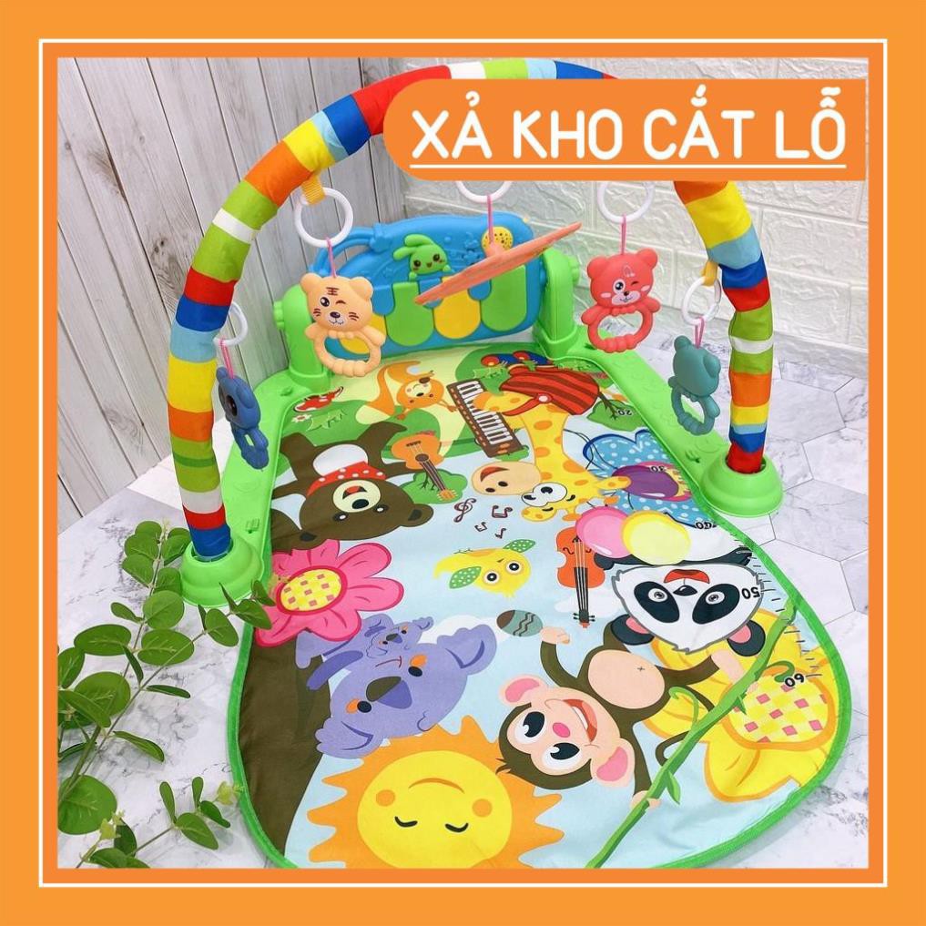 Thảm Nhạc Cho Bé Nằm Chơi- HOẠ TIẾT KHỈ XANH