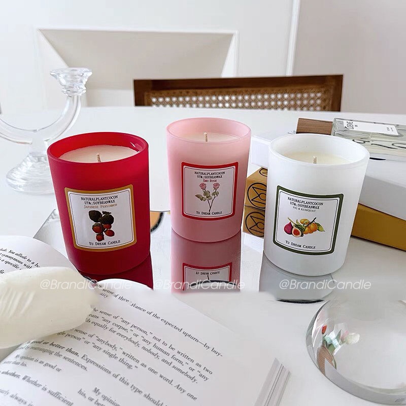 Nến thơm không khói yu dream candle hũ sắc màu