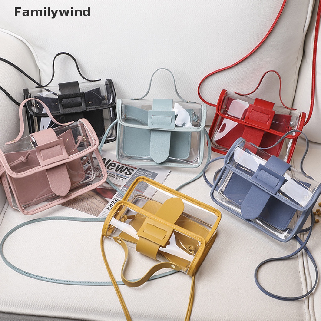 Túi Xách Đeo Vai Bằng PVC Trong Suốt Hình Vuông Cỡ Nhỏ Thời Trang Mùa Hè Cho Nữ