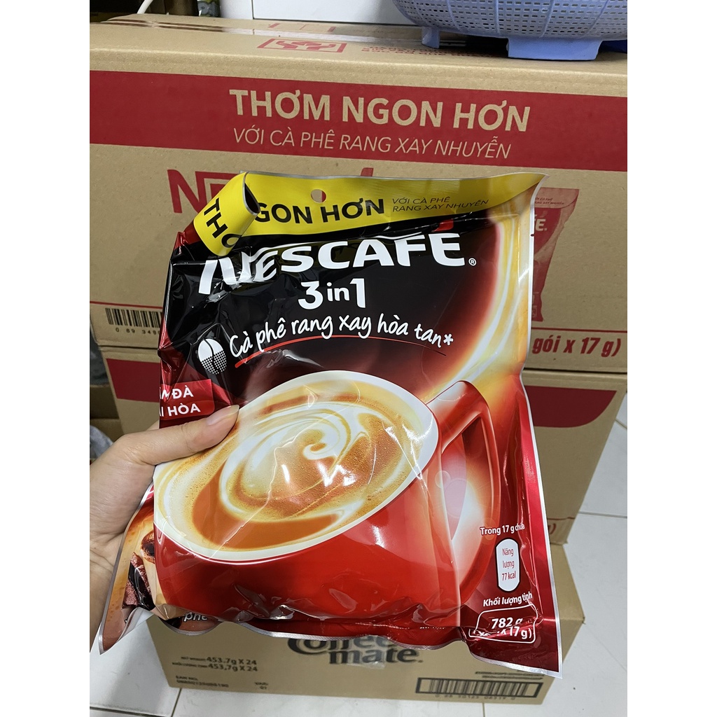 [Q1 - HCM] COMBO 5 GÓI LẺ NESCAFE 3IN1 ĐẬM ĐÀ HÀI HOÀ 17 GR (màu Đỏ) - Date T09/2022 - bán lẻ cho người mới dùng thử