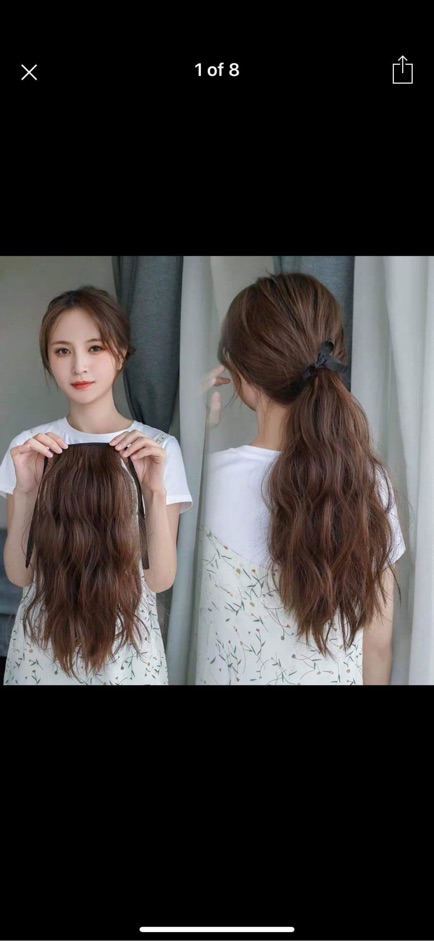 Tóc giả cột ❤️FREESHIP❤️ Giảm 5k khi nhập [ TOCGIA5K]- Tóc giả cột xù ngắn