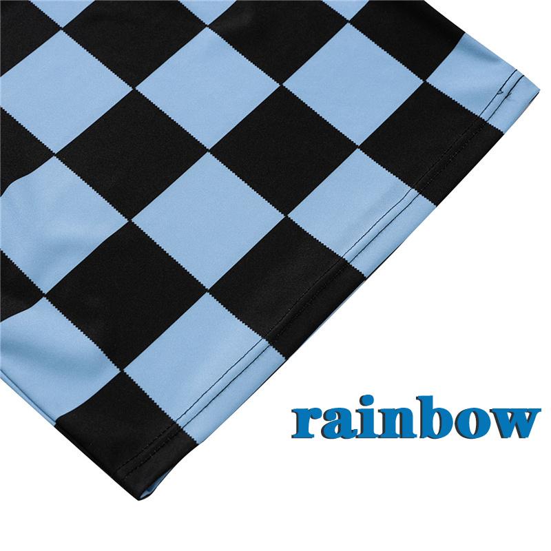 Đầm Hai Dây Cổ Chữ U Họa Tiết Sọc Caro Màu Cầu Vồng Thời Trang Mùa Hè Cho Nữ | BigBuy360 - bigbuy360.vn