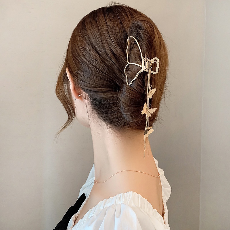 Kẹp Tóc Hình Bướm Đính Ngọc Trai Thời Trang Dễ Thương Cho Phái Nữ