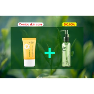 Combo Kem chống nắng và tẩy trang Innisfree