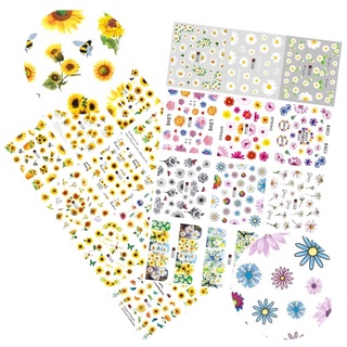 [Thanh lý] Set 12 Sticker Nga 3D,nhãn dán trang trí móng siêu mỏng hoạ tiết Hoa, Bướm, Động vật