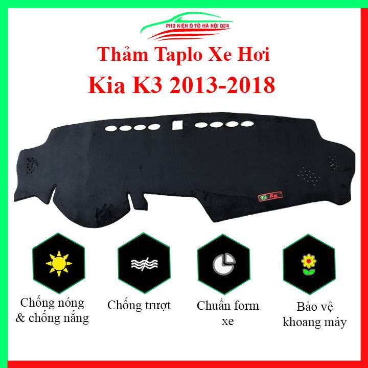 Thảm taplo xe ô tô KIA K3 2015-2018 chống nắng nóng làm mát xe mở rộng tầm nhìn