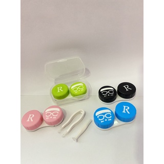 Khay Lens Kèm Dụng Cụ Đeo Kính Áp Tròng Và Nhíp Gắp (Màu ngẫu nhiên)