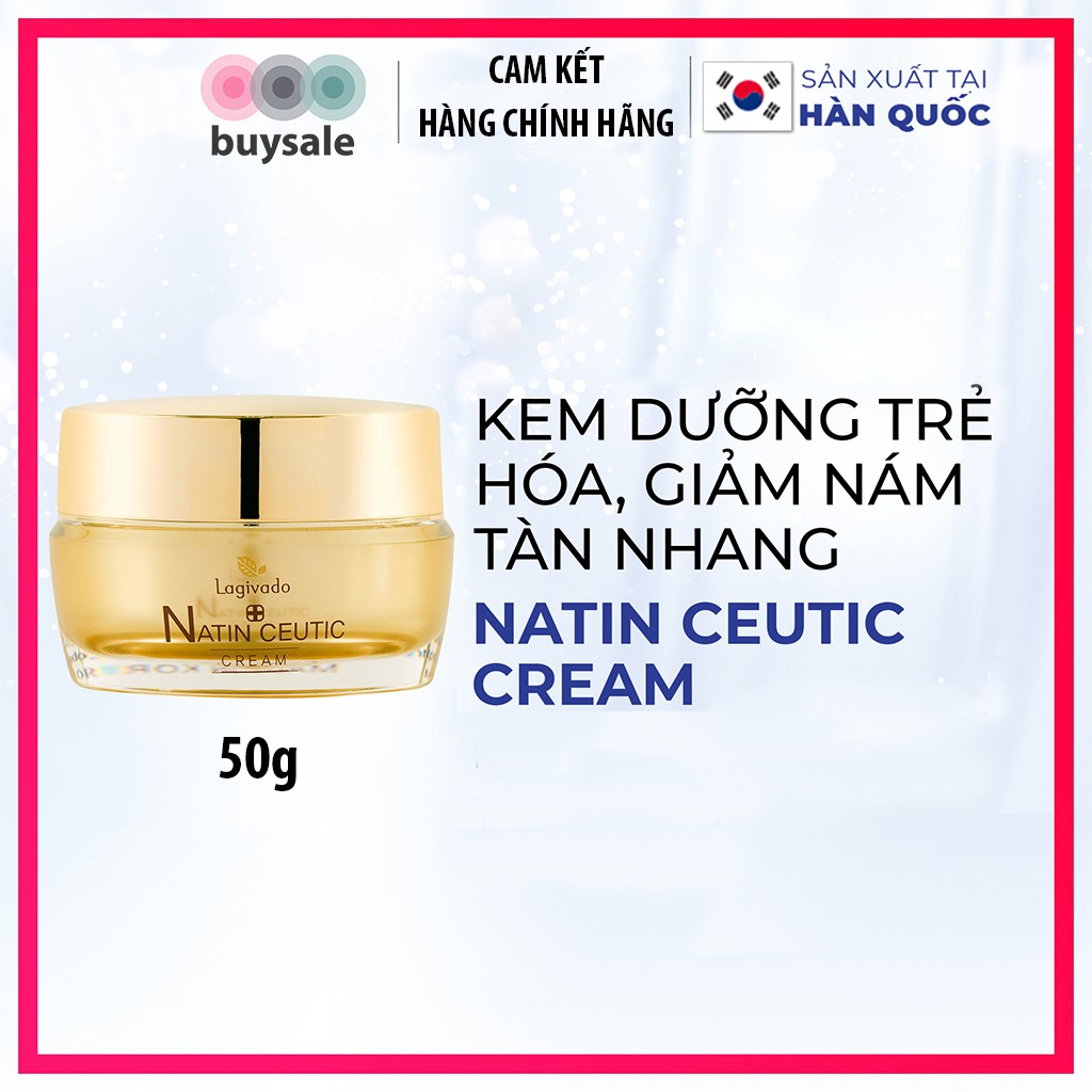 Kem dưỡng ẩm trắng sáng da mặt chống lão hóa, giảm nám tàn nhang NATIN CEUTIC CREAM 50 gram - Buysales