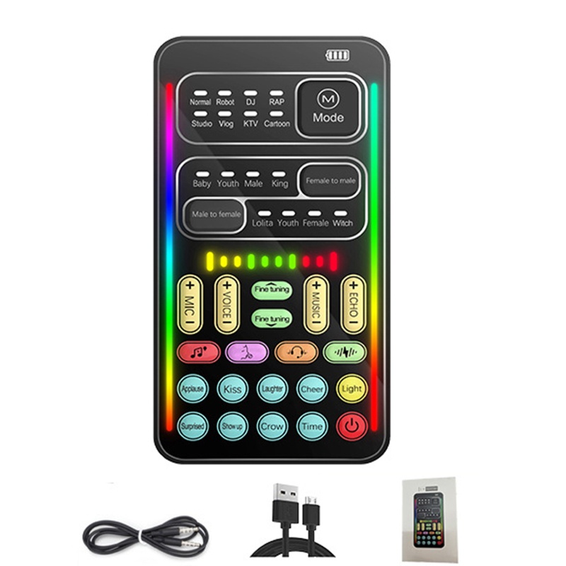 Thẻ Âm Thanh Nổi Mini Thay Đổi Giọng Nói Cho Micro Live Scream