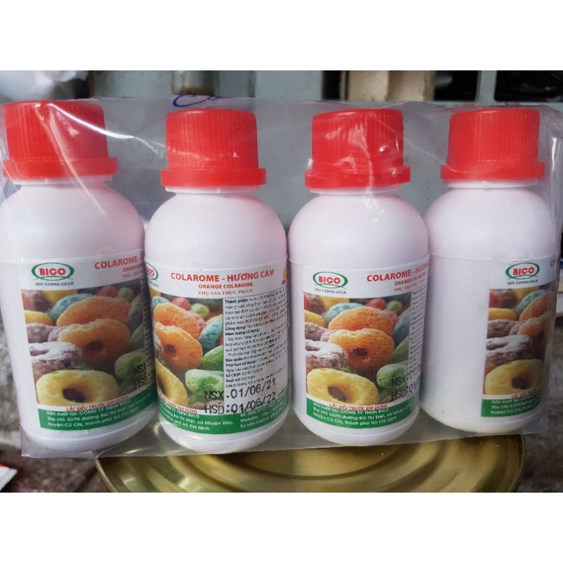 Hương thực phẩm Bico 100g( có màu và mùi) hương lá dứa, môn, sầu riêng, dâu, cam 100g