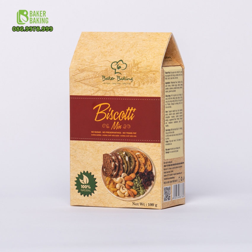 Bánh Biscotti❤️ĂN NGON DÁNG THON❤️Bánh giảm cân không đường, thích hợp cho người đang trong chế độ ăn kiêng, hộp 100g | BigBuy360 - bigbuy360.vn