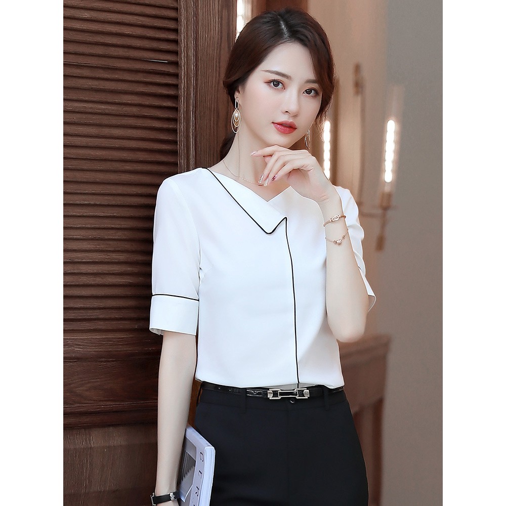 Áo Sơ Mi Nữ ❣️FREESHIP❣️ Áo Cổ Đáp Viền Đen SM176 - Hàng VNXK - Candy Fashion | BigBuy360 - bigbuy360.vn
