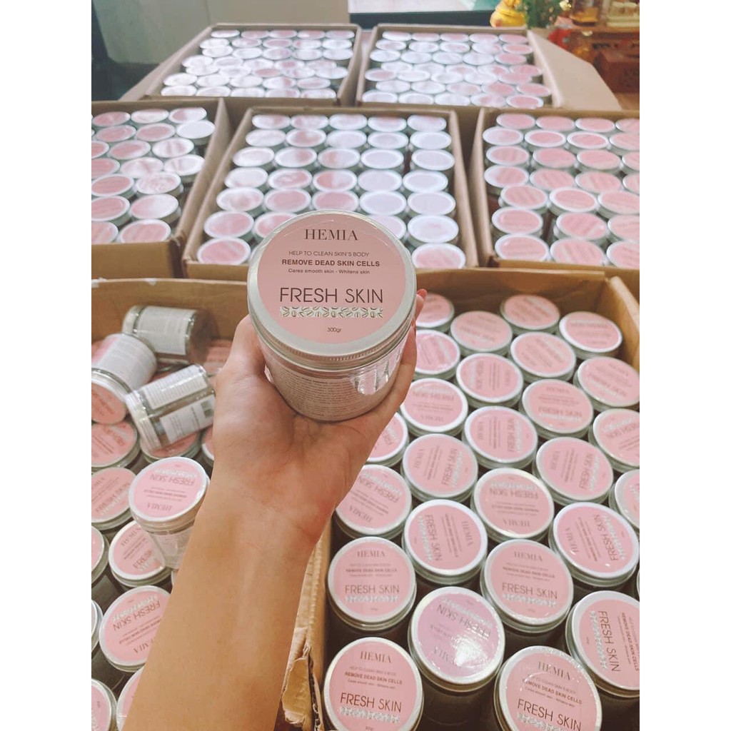 Tẩy da chết organic cafe sữa non Hemia, làm sạch da, dưỡng trắng, mềm mịn da, cấp ẩm, chống lão hoá da | BigBuy360 - bigbuy360.vn