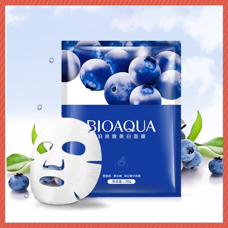 Mặt Nạ Việt Quất Bioaqua  dưỡng ẩm làm mềm trắng sáng da hiệu quả, mặt nạ nội địa Trung chính hãng A88