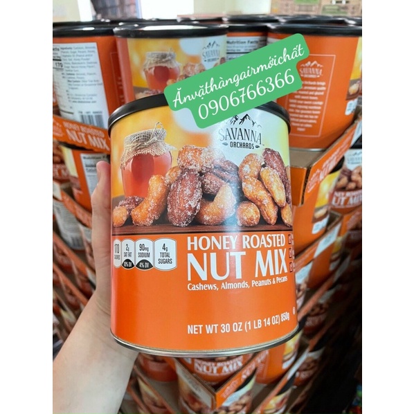 Mix Nut Hạt Hỗn Hợp Tẩm Mật Ong Savanna Orchards Honey Roasted Nut Mix 850g