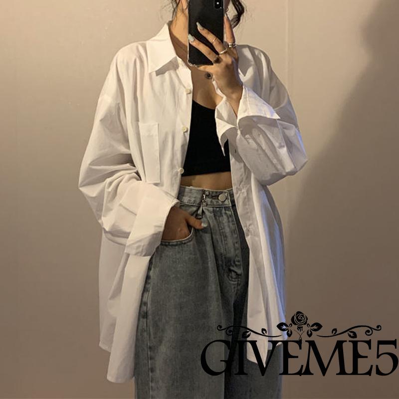 Áo sơ mi nữ tay dài cổ bẻ màu sắc nữ tính thanh lịch