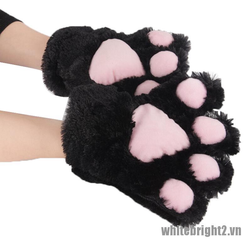 Bộ 5 phụ kiện hóa trang mèo bao gồm băng đô + nơ + đuôi + bàn chân dễ thương