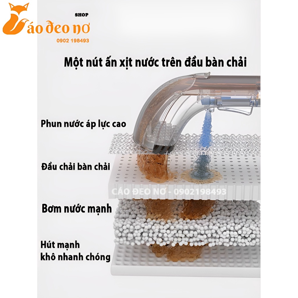 Máy Giặt Thảm, Sofa Cầm Tay UWANT B100, Máy Hút Và Giặt Dùng Cho Sofa Nệm Thảm Bảo Hành 12 Tháng - Cáo ĐeNơ