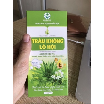 Dung Dịch Vệ Sinh Trầu Không Lô Hội Có Nano Bạc, Hàng CTy An Hòa Phát 150ml (Ảnh thật)