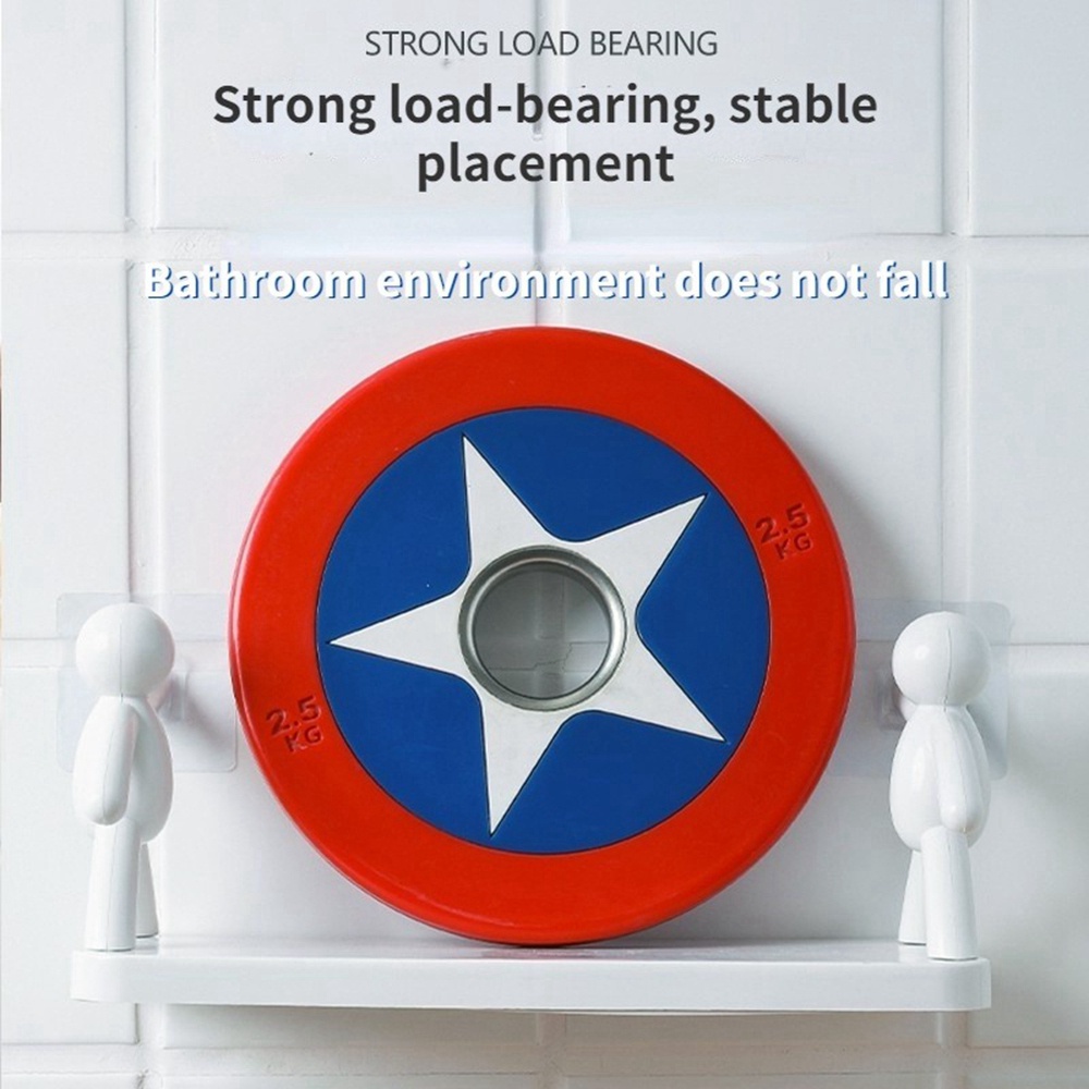 1 Kệ Để Đồ Dán Tường Không Cần Khoan Hình Người Tiện Dụng Cho Nhà Bếp/Phòng Tắm