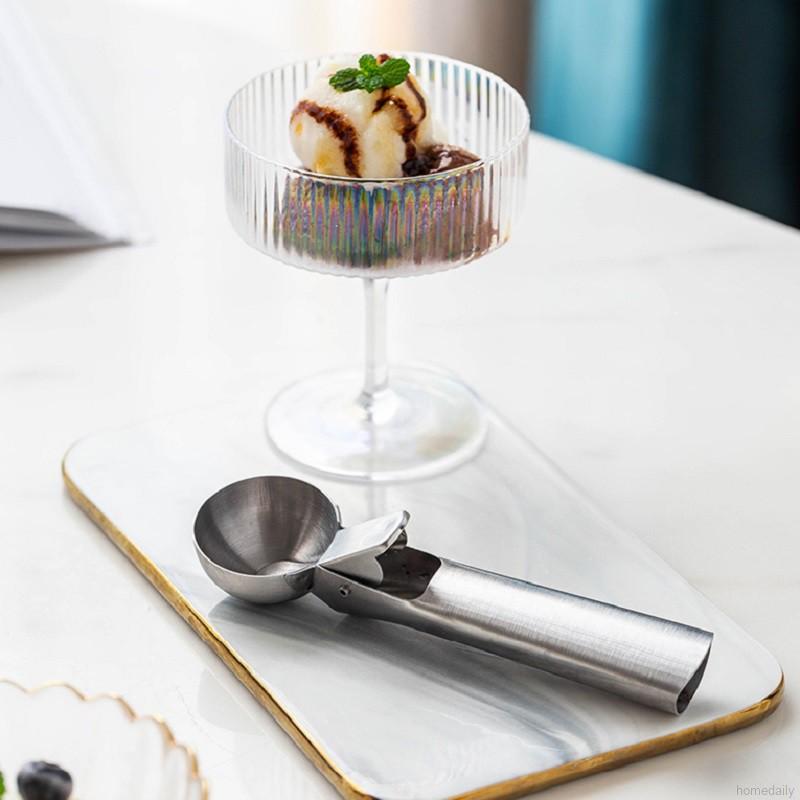 Ice Cream Scoop Stainless Steel Ice Cream Spoon Metal Icecream Cookie Scoop Melon Fruit Baller Ice Ball Maker Kitchen