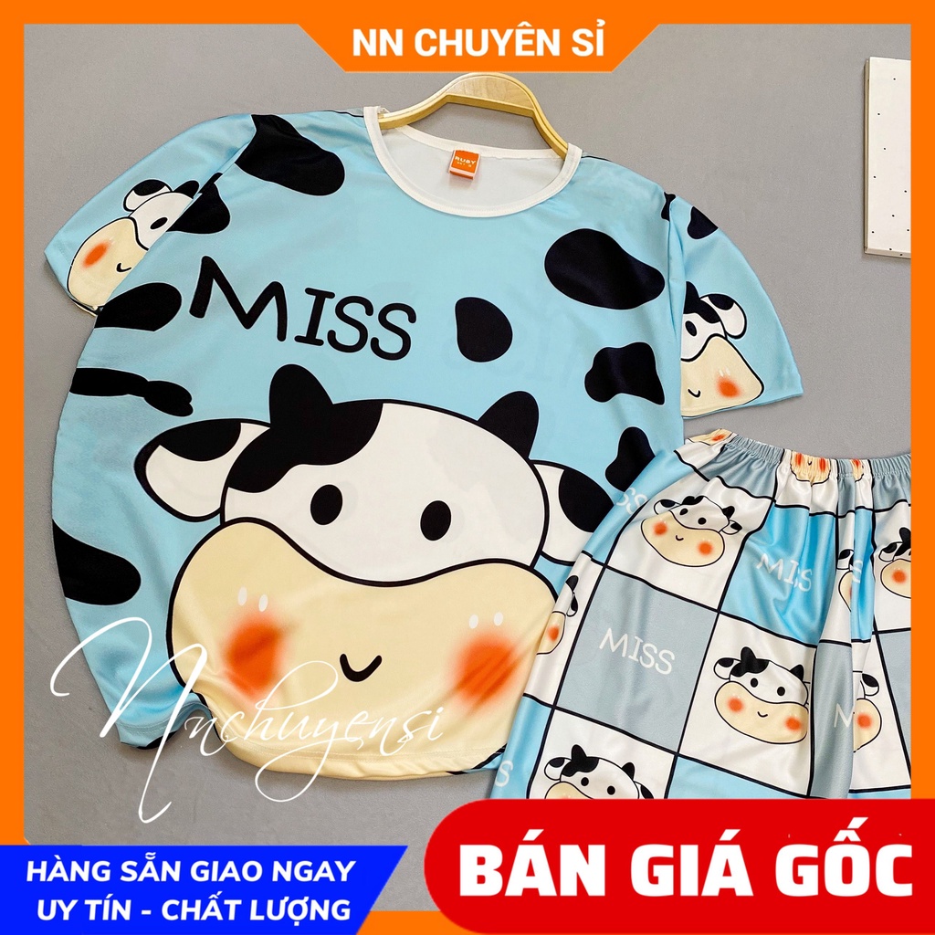 Bộ bò sữa cho bé trai bé gái &amp; người lớn đến 70 ký vải thun mềm mịn mát hình bò sữa unisex nam nữ DBRBD SIZE 6 ĐẾN XL