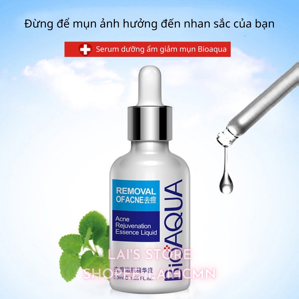 Serum Mụn Pure Skin Bioaqua (30ml) Thích Hợp Cho Da Mụn, Mụn Trứng Cá, Mụn Đầu Đen, Mụn Bọc, Mụn Mủ, Thâm Mụn Chính Hãng