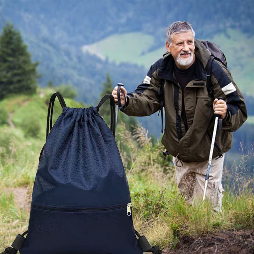 NIUYOU [Ready Stock] Waterproof Oxford Bag Foldable Drawstring Backpack