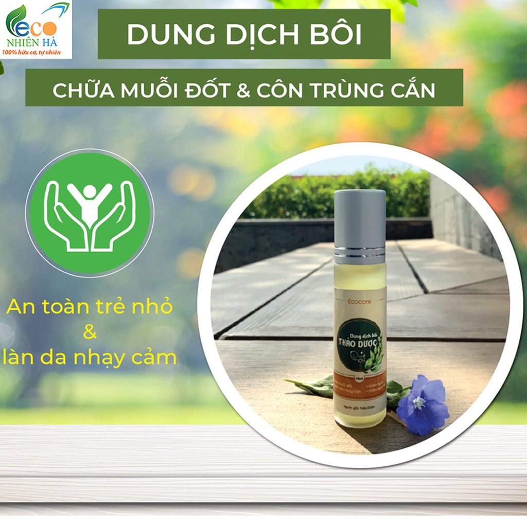 Tinh dầu đuổi muỗi ECOCARE 10ml, tinh dầu thiên nhiên, dung dịch bôi thảo dược