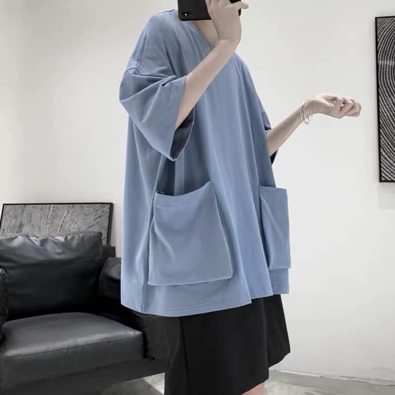 [ẢNH THẬT] Áo thun Túi nam-Túi hộp Hot TikTok-Vải Cotton Chất Đẹp, mặc mùa hè thoáng mát, dáng rộng unisex free size A07 | BigBuy360 - bigbuy360.vn