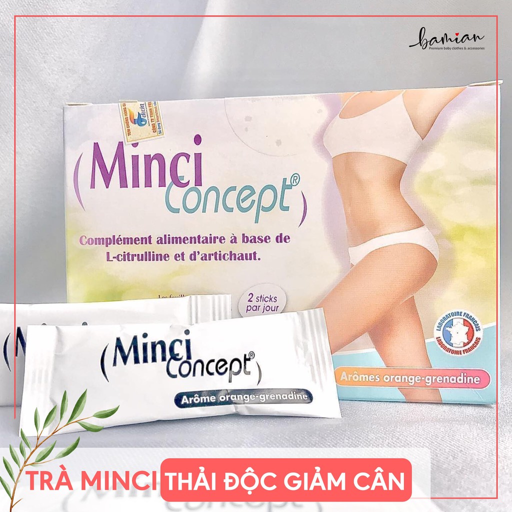 Trà giảm cân MINCI CONCEPT detox giảm mỡ dáng đẹp eo thon hộp 30 gói